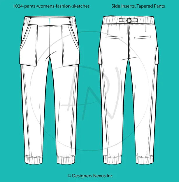Pants fashion flat sketch template vector image on VectorStock | Flat  sketches, Shirt sketch, Pants drawing